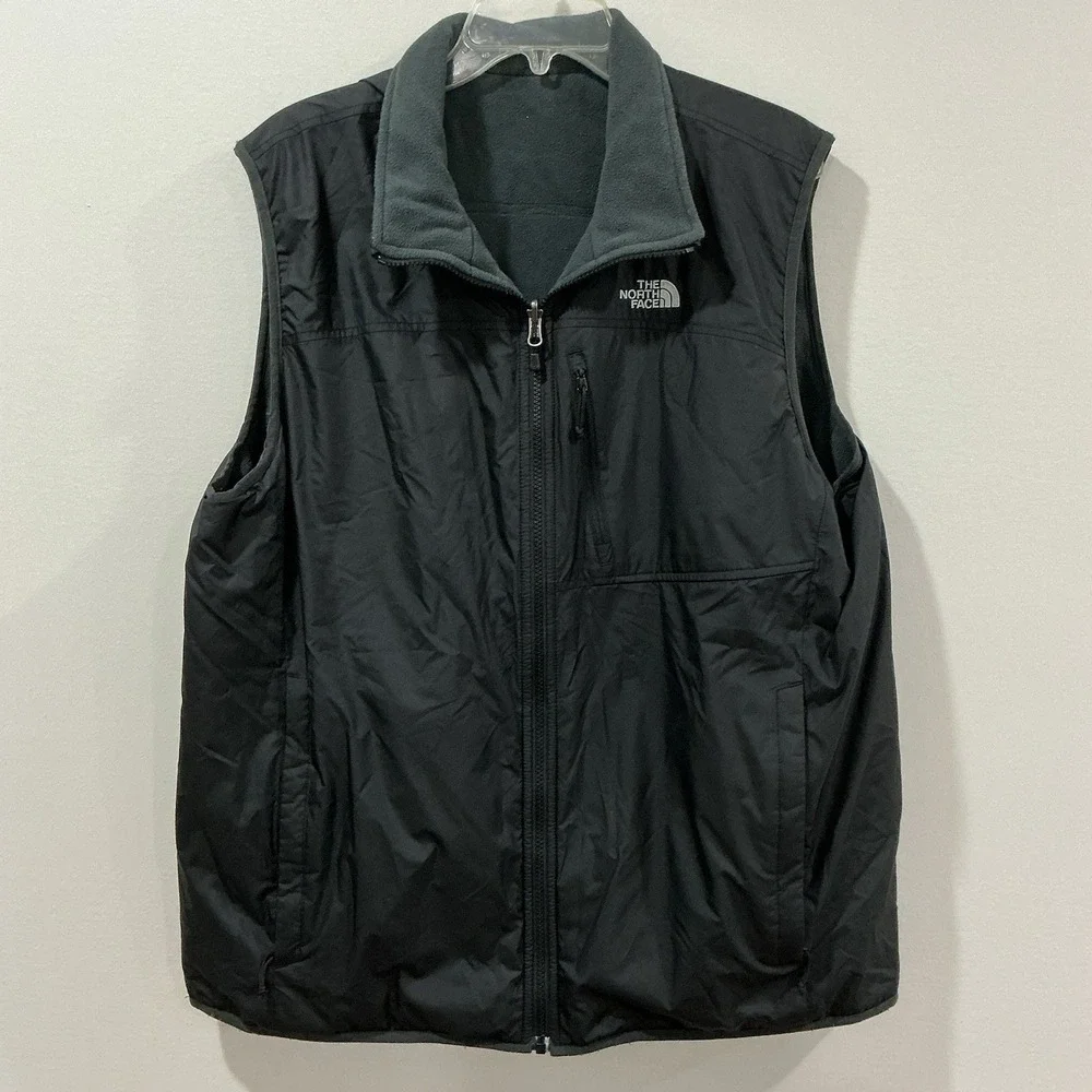 The North Face Men's Reversible Granola Vest Size XL Grey Black Gorpcore